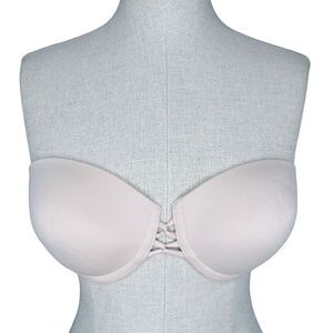 Wacoal Custom Contour Strapless Bra sz 32D * Light Beige Nude Convertible 65442
